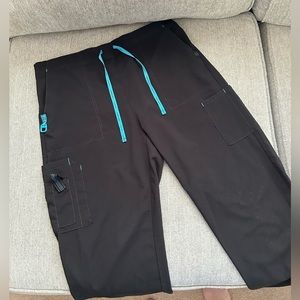 Large, CARHARTT, Black scrub bottoms.